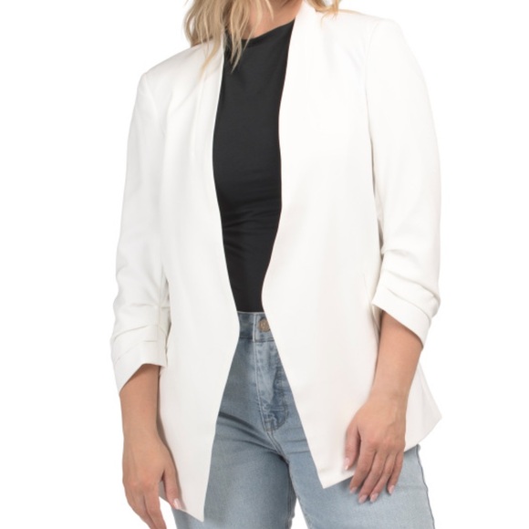 RACHEL ZOE Power Ruched Blazer - Picture 1 of 2